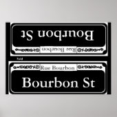 Bourbon Street-Zeichen, Faltvorlage Poster (Vorne)