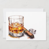 Bourbon und Cigar Geburtstagsparty Einladung (Rückseite)