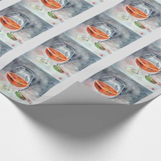 Bourbon und Rauch Geschenkpapier (Ecke)