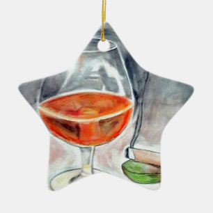 Bourbon und Rauch Keramikornament