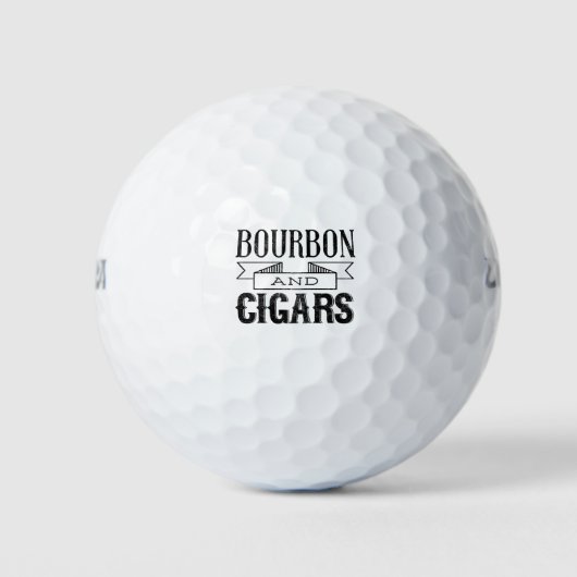 Bourbon und Zigarren Golfball (Vorderseite)