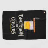 Bourbon und Zigarren Golfhandtuch (Horizontal)