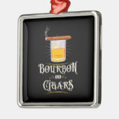 Bourbon und Zigarren Ornament Aus Metall (Links)
