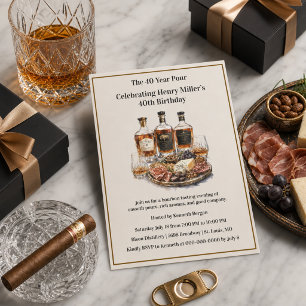 Bourbon-Verkostung zum 40. Geburtstag - Whiskey Einladung