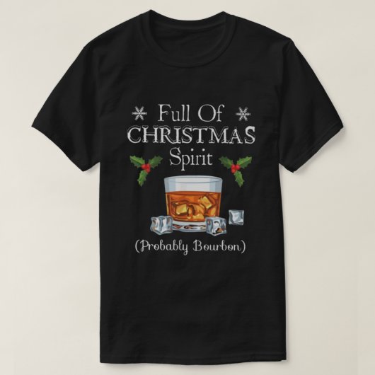 BOURBON voller Weihnachten T-Shirt (Design vorne)