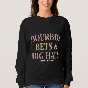 Bourbon-Wetten & große Hüte Retro-Sozialclub Pferd Sweatshirt