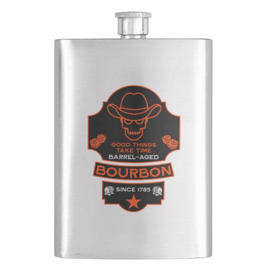 Bourbon Whiskey Art Flachmann (Vorderseite)