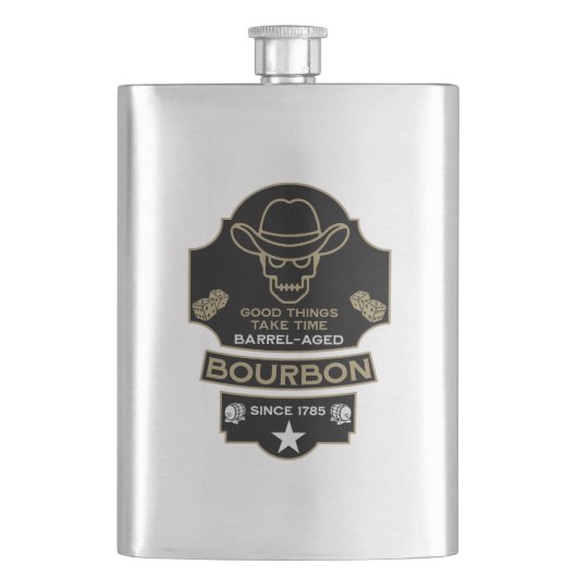 Bourbon Whiskey Art Flachmann (Vorderseite)