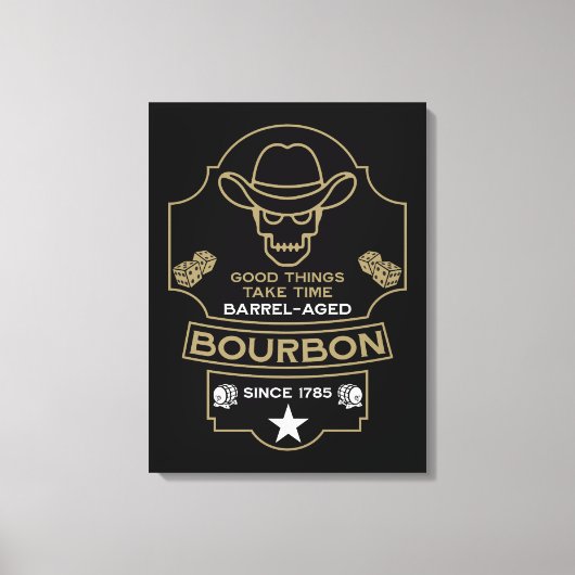 Bourbon Whiskey Art Leinwanddruck (Vorderseite)