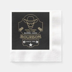 Bourbon Whiskey Art Serviette