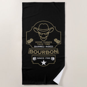 Bourbon Whiskey Art Strandtuch