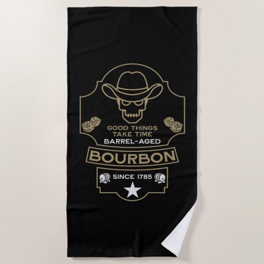 Bourbon Whiskey Art Strandtuch (Vorderseite)