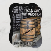 BOURBON WHISKEY BACHELOR PARTY EINLAGEN EINLADUNG (Vorne/Hinten)