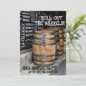 BOURBON WHISKEY BACHELOR PARTY EINLAGEN EINLADUNG (Stehend Vorderseite)