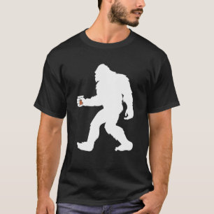 Bourbon Whiskey Drinks Bigfoot Sasquatch T Shirt