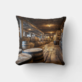 Bourbon Whiskey Rickhouse Throw Pillow  Kissen