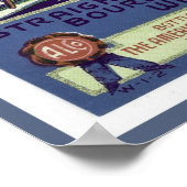 Bourbon Whiskey vom Flughafen 1930 Poster (Ecke)