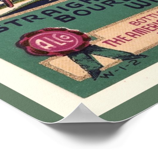 Bourbon Whiskey vom Flughafen 1930 Poster (Ecke)