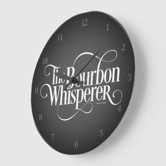 Bourbon Whisperer Große Wanduhr (Winkel)