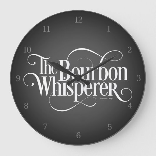 Bourbon Whisperer Große Wanduhr (Vorderseite)