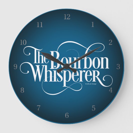Bourbon Whisperer Große Wanduhr (Vorderseite)