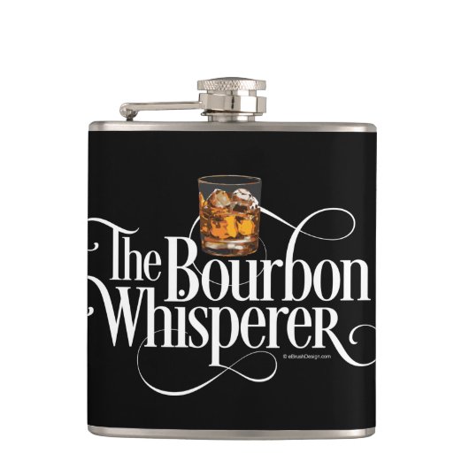 Bourbon Whisperer Hip Flask Flachmann (Vorderseite)