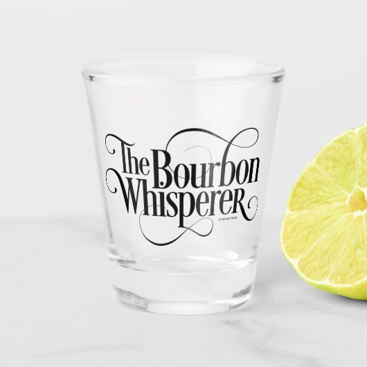 Bourbon Whisperer Schnapsglas (Vorderseite)