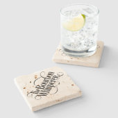 Bourbon Whisperer Steinuntersetzer (Seitenansicht)