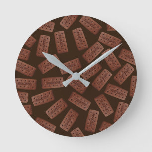 Bourbons Runde Wanduhr