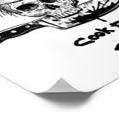 Bourdain kocht kochfrei oder Die Koch Funny Skull Poster (Ecke)