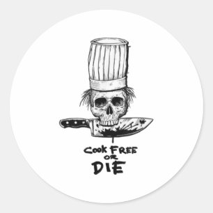 Bourdain kocht kochfrei oder Die Koch Funny Skull Runder Aufkleber