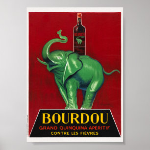 Bourdou Grand Quinquina Apéritif Frankreich Vintag Poster