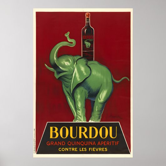 Bourdou Vintage Aperitif Poster (Vorne)