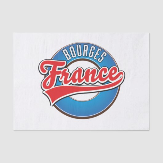 Bourges france Vintages Logo. Seidenpapier (Vorderseite)