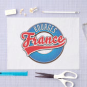 Bourges france Vintages Logo. Seidenpapier (Handwerk)