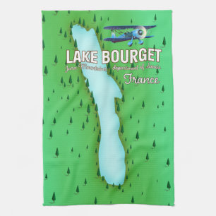 Bourget-Frankreich schönes Reiseplakat Geschirrtuch