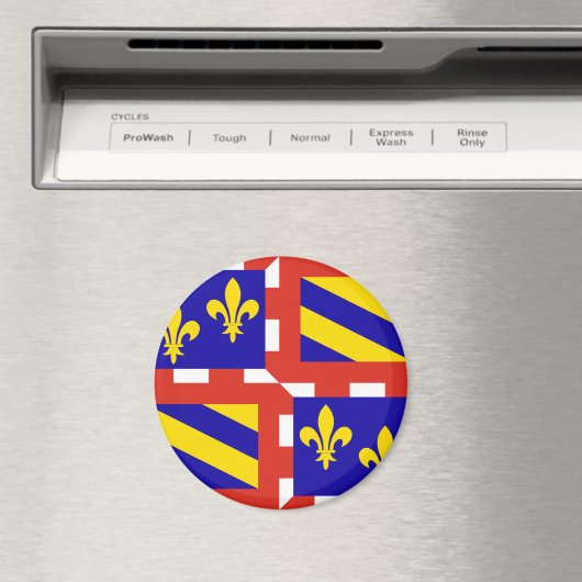 Bourgogne-Flagge Magnet (In Situ (Geschirrspüler))