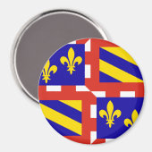 Bourgogne-Flagge Magnet (Vorderseite/Rückseite)