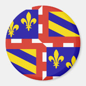Bourgogne-Flagge Magnet (Vorne)