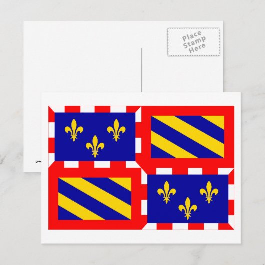 Bourgogne Postkarte (Vorne/Hinten)