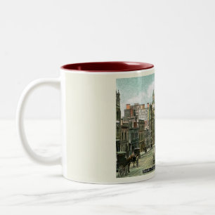 Bourke St., Melbourne, Australien Vintag Style Zweifarbige Tasse