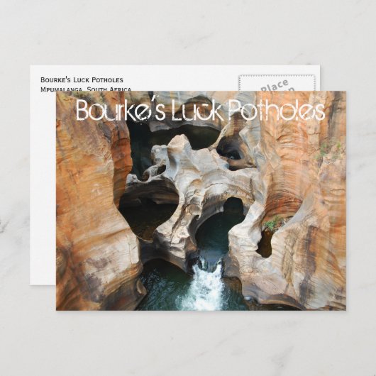 Bourke's Luck Potholes, Mpumalanga, Südafrika Postkarte (Vorne/Hinten)