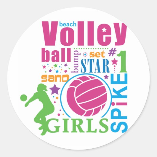 Bourne Beach Volleyball Runder Aufkleber (Vorderseite)
