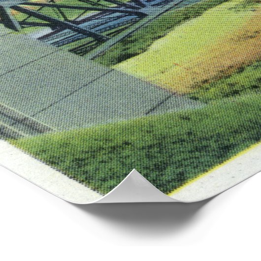 Bourne Bridge über Cape Cod Canal View Poster (Ecke)