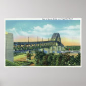 Bourne Bridge über Cape Cod Canal View Poster (Vorne)