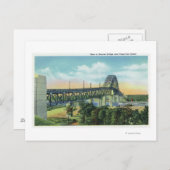 Bourne Bridge über Cape Cod Canal View Postkarte (Vorne/Hinten)