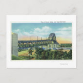 Bourne Bridge über Cape Cod Canal View Postkarte (Vorderseite)