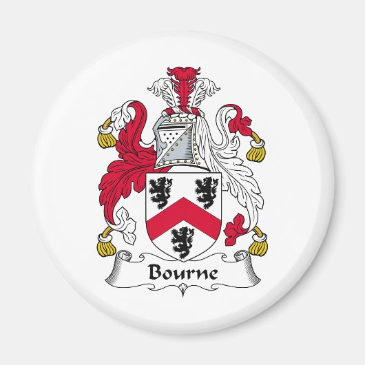 Bourne Familienwappen Magnet (Vorne)