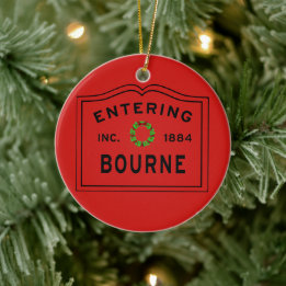 Bourne Ma Christmas Keramik Ornament