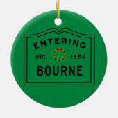 Bourne Ma Christmas Keramik Ornament (Hinten)